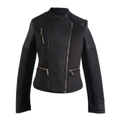 China FASHION Shuaike China Polyester Soft Durable Basic Women Leather Jacket Fashion for sale