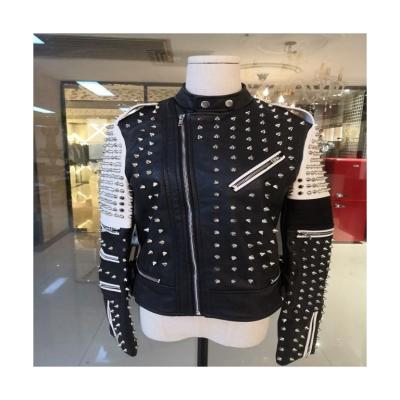 China Fine Quality Windproof Studs Waterproof Racing PU Woman Jacket Motorcycle for sale