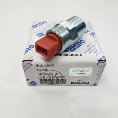 China OUSIMA Shutoff  Solenoid 147-2645 24V Solenoid Sensor For  E313D E320D 1472645 for sale