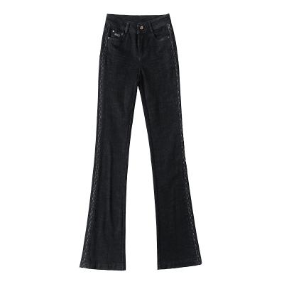 China Viable Wholesale Wide Leg Ladies Denim Pants Women High Waist Bell Bottoms Jeans for sale