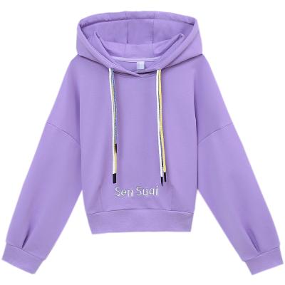 China anti-wrinkle made in china embroidered unlined cotton in-stock hoodies hooded women for sale