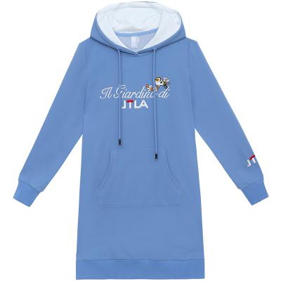 China Lady Anti-Wrinkle Curved Hem Long Slim Fit Hoodies Women Extended Hoody Sweatshirts for sale