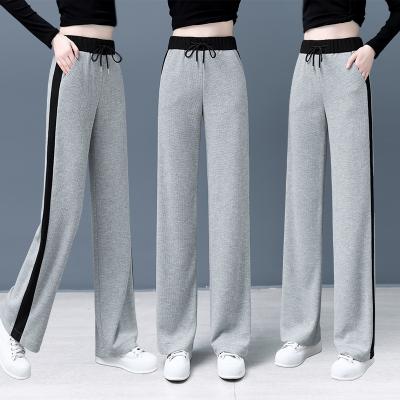 China New Breathable Terry Womens Loose Oversize Straight Leg Ladies Custom Casual French Trotter Pants Loose Wide Leg Sweatpants for sale