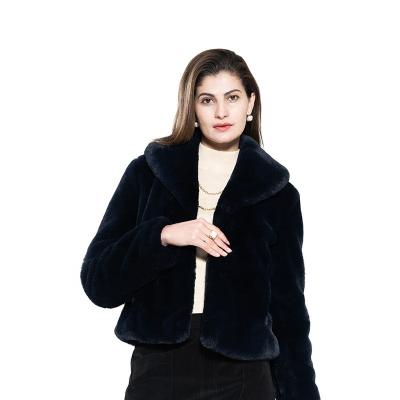 China Women Winter Teddy Reversible Custom Made Faux Fur Coat For Lady Synthetic Fleece Jacket Mink Fur Jacket for sale