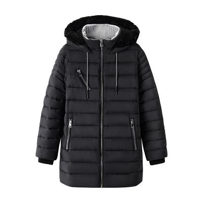 China Custom Winter Waterproof Quilted Down Jacket Hooded Stripper Coat Women Parka Jacket for sale