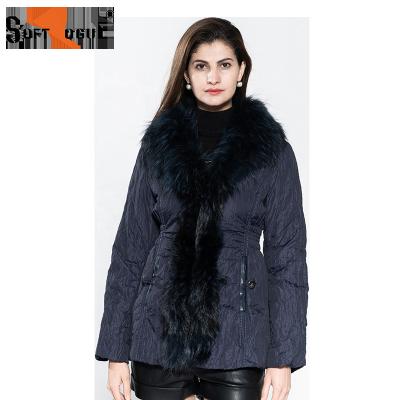 China LADIES WOOL COAT reversible WITH PU SLEEVE AND FANCY FAUX FUR ALONG COLLAR AND CF for sale