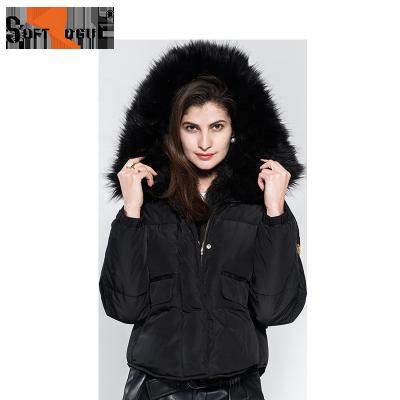 China Reversible LADIES PADDED JACKET WITH FAUX FUR HOOD ROLL for sale