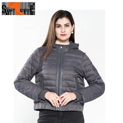 China Reversible AUTUMN WINTER LADIES PUFFER JACKET WITH HOOD for sale