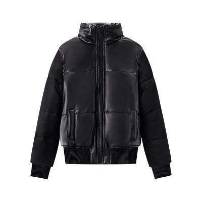 China Winter Clothes Women PU Leather Jacket Zippers Reversible Custom Made Jacket for sale