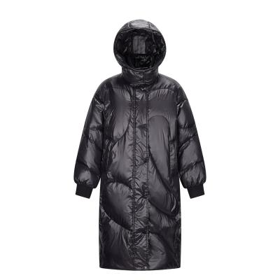 China RTS Waterproof Winter Women Lady Shiny Loose Hooded Duck Down Bubble Coat Stripper Waterproof Jackwet for sale