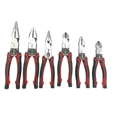 China Industrial Grade 8 Inch Multifunctional Universal Oblique Wire Nose Pliers Steel Wire Stripping Pliers Ordinary Wire Electrician Labor-saving Industrial Grade for sale