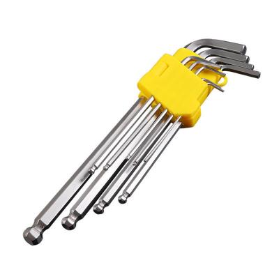 China EXTRA LONG Chrome Vanadium Steel Hex Spanner Open Ended Wrench HEXAGON PLUG WRENCH SET Wrench Inside Hex Key Screwdriver for sale