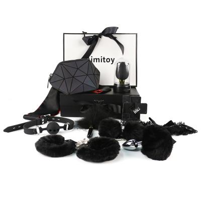 China SM Toys The Suction Rose 2in1 Female Vibrator Blinders Aimitoy Slave Game SM Play Say Bondage Mouthful Adult BDSM Kit Gag Set for sale