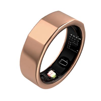 China Brand New Titanium Smart Ring For Remote Health Monitoring APP Control Rose Gold Mobile App Integration for sale