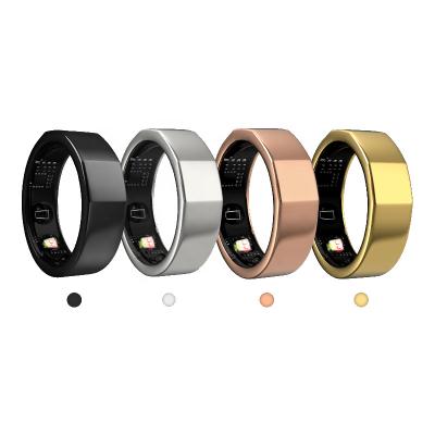 China Professional 5Atm Rose Gold Waterproof Waterproof Smart Ring APP Control For Heart Rate Monitoring for sale