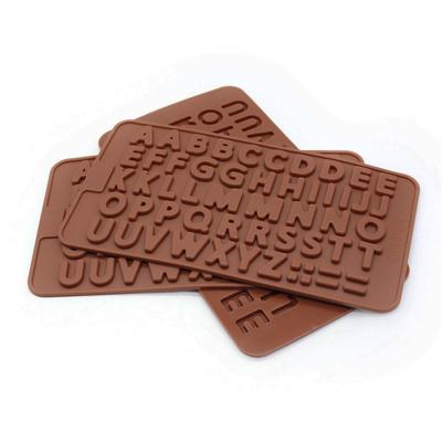 China Make Chocolate Happy Birthday Alphabet Decor DIY Letter Silicone Mold Cake Decorating Tools Chocolate Mold Kitchen Baking Mold for sale