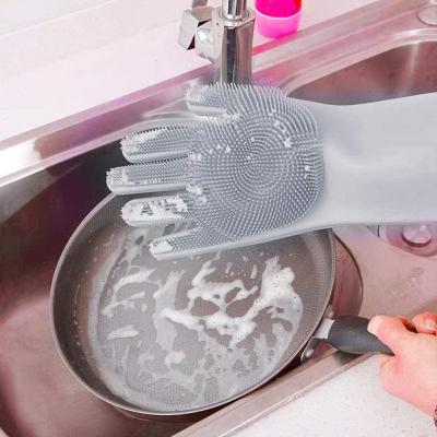 China House Kitchen Cleaning Extra Durable Bombs Cleaner Household Accessories Dishwashing Gloves Silicone Magic Gloves For Kitchen for sale