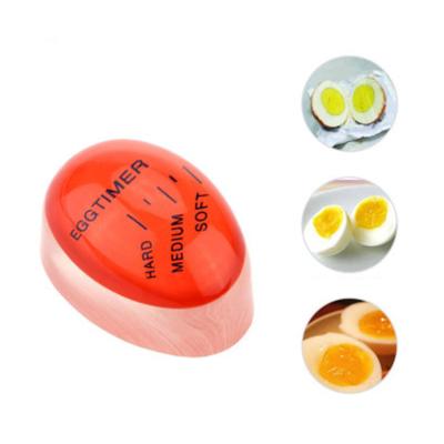 China Viable Kitchen Eco-friendly Resin Egg Timer Color Change To Boil Resin Soft Hard Boiled Egg Form Red Timer Tools for sale