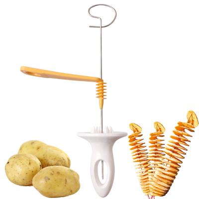 China Viable 3 String Rotate Potato Slicer Twisted Potato Slice Cutter Spiral DIY Manual Creative Kitchen Instruments for sale