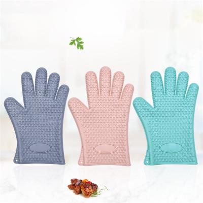 China Durable Non-Slip Anti-Slip Oven Mitt Silicone Pot Holder Kitchen Cooking Pinch Silicone Kitchen Grips for sale