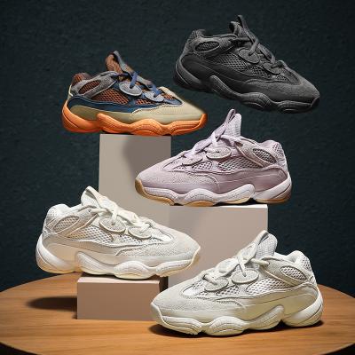 China Anti-Smell Kids Yeezy Sneakers 500 Original High Quality Genuine Leather Kids Yeezy Sneakers Shoes for sale