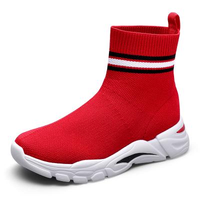 China 2021 Wholesale Anti-odor China Ankle Kids Shoes Girls High Warm Knitted Soles For Baby Kids Bump Shoes for sale