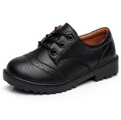 China Fashionable Casual Black Leather Kids Anti-Smell Performance Kids Shoes Stylish Kids Shoes Zapatos Para Mujer for sale