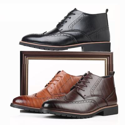 China Anti-Smell All Season Comfortable Size 14 Point Toe Lace Up Fashion Men's Leather Snow Boots for sale