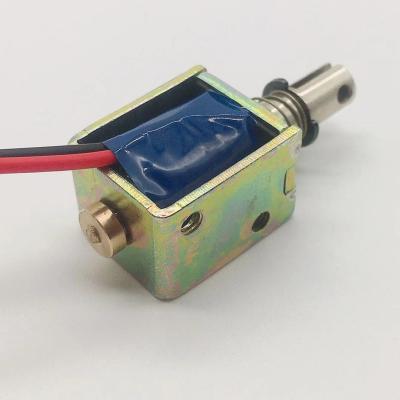 China Other Linear Tubular Solenoid DC12V 24V 10mm 12mm Stroke Open Frame Solenoid for Lock Unlocking Systems for sale