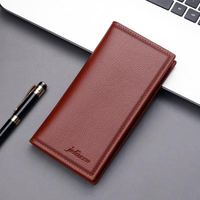 China Long Wallet Fashion Slim Wallet Men Soft Leather For Travel for sale