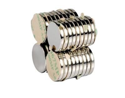 China Industrial Magnet N35 - N52 Strong Neodymium Magnet Disc With 3M Adhesive Tape Used In Magnetic Holder for sale