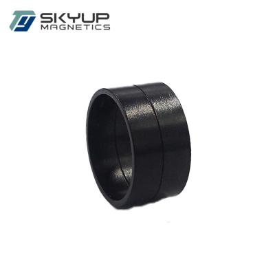 China High Performance Permanent Coating Magnetizing Industrial Magnet Sintered Black Epoxy Radial Ring Magnet for sale