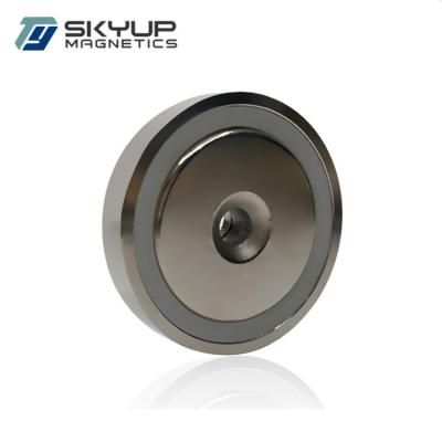 China Industrial Magnet Super Strong Permanent Disc Shape Neodymium Pot Magnet for sale