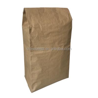 China Food Material Food Grade Paper Bag OEM Recycled Paper Bag With Printed Logo For Flour Rice Seasoning Powder for sale