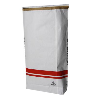 China Biodegradable Food Grade Corn Flour Packaging Bonded Bottom Square Paper Bag Animal Feed Packaging Bag for sale