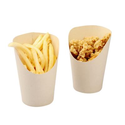 China Recycled Materials Wholesale Factory Price Eco-friendly paper chip cup potato chip paper cup Chip Cup for sale