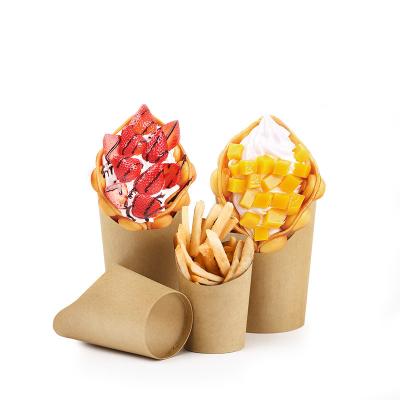 China Recycled Materials Hot Sale Food Grade Take Away chips paper cup composable cup chips potato chip cups for sale