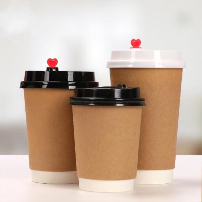 China Recyclable Oem Custom Logo High Quality Print Logo double wall paper coffee cups paper cup disposable paper cups for sale