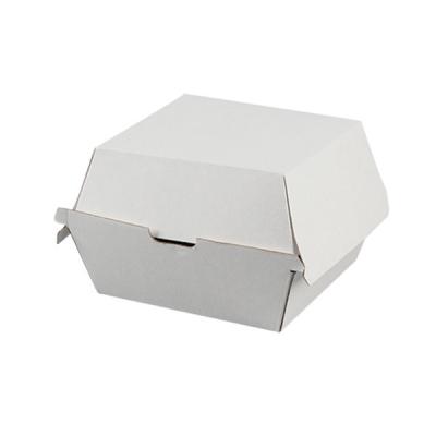 China Recyclable Custom And Logo Design Food Grade Paper Burger Box Kraft Burger Box for sale