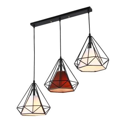 China Modern Nordic Creative Cafe Restaurant Kitchen Bar Dining Table Living Room Style Black Small Hanging Pendant Lights for sale