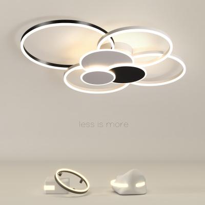 China Dimmable Creative Aluminum Circular Led Ceiling Light Bedroom Nordic Modern Minimalist Living Room Light for sale