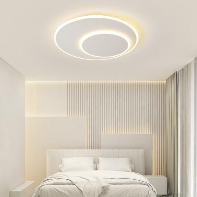 China Modern Minimalist Bedroom Light Dimmable Round Ceiling Led Living Room Light Aluminum Led Ceiling Lamp for sale