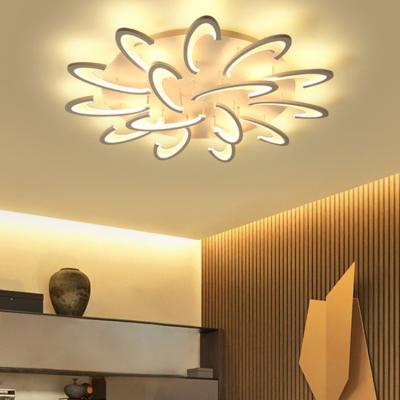 China Contemporary Modern Minimalist Living Room Bedroom Lamp Indoor Art Windmill Lighting Shape Led Acrylic Ceiling Lamp for sale