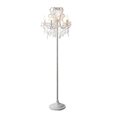 China Rustic Lighting Floor Lamp Crystal Home Indoor Lighting Gold Crystal Floor Light Luxury Modern Bedroom Floor Lamp Decor Fixtures for sale