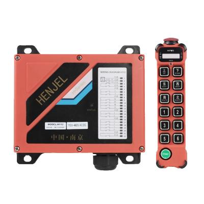 China Taiwan HENJEL H112 waterproof industrial wireless remote control with 12 button, for cranes truck winch drilling rig for sale