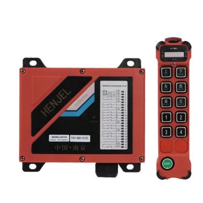 China Taiwan HENJEL H110 waterproof industrial wireless remote control with 10 button, for cranes truck winch drilling rig for sale