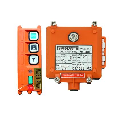 China Taiwan TELECRANE F21-2S Waterproof Wireless Industrial Remote Control with 2 Button, for Cranes Truck Winch Drilling Rig for sale