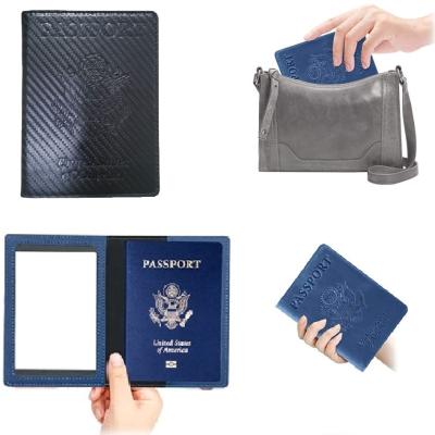 China Fashion PU Passport Holder Business Card Holder Business Card Holder Vaccine Vaccine Wallet Leather PU Passport Bag for sale