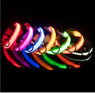 China Amazon Best Seller Flashing USB Cable Adjustable Rechargeable Glow Light Up LED Pet Dog Collar for Dog for sale