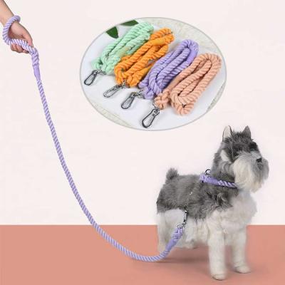 China Manufacturer OEM Pet Leash Braided Dog Rope Puppy Leash Pet Collars for sale